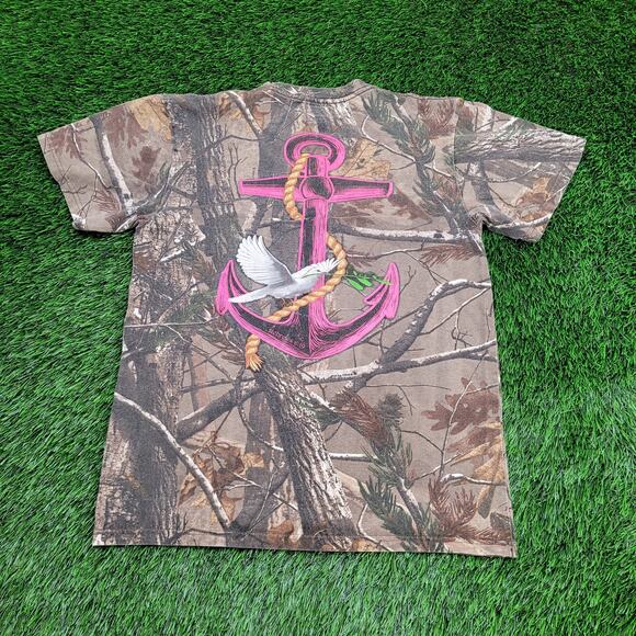 Real-Tree Christian Hebrew 6:19 Shirt Womens Medium 19x25 Brown - Picture 1 of 14